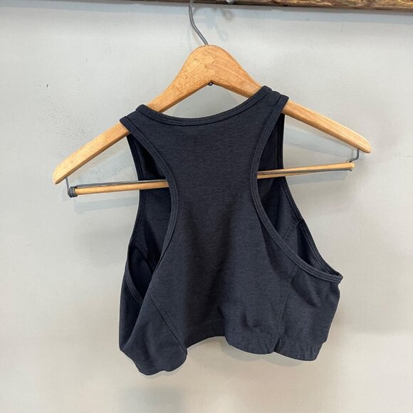 Outdoor Voices Womens Racerback Crop Tank Sports Bra Top L Gray Polyester Spande - Picture 2 of 4